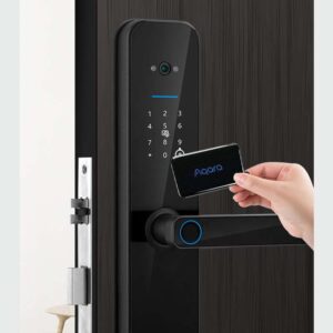 Serrure de porte intelligente Wifi avec caméra biométrique, carte intelligente à empreintes digitales – Image 6